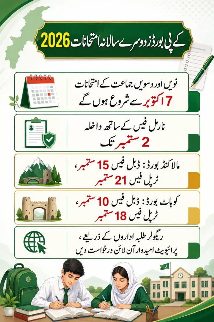 KP Boards Announce 2nd Annual Exam Dates 2026 Full Details Step By Step 