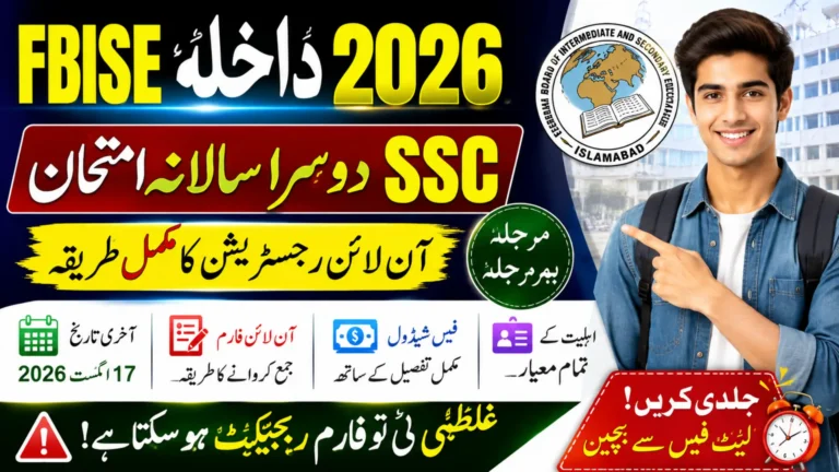 FBISE Admission 2026 Complete Registration Guide Step By Step